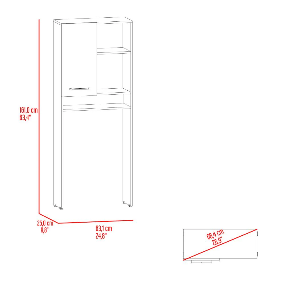 GABINETE DE BAÑO SHARON, BLANCO, IDEAL PARA AHORRAR ESPACIO - Image 5