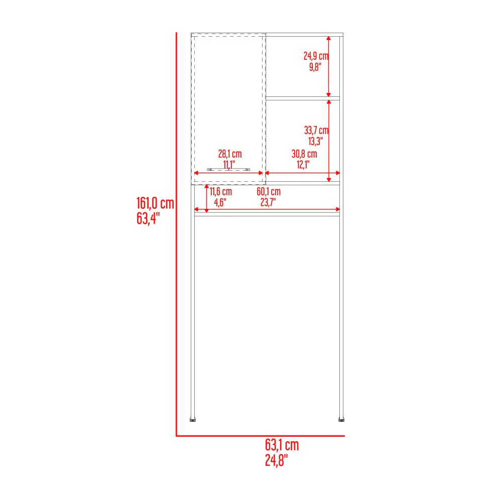 GABINETE DE BAÑO SHARON, BLANCO, IDEAL PARA AHORRAR ESPACIO - Image 6