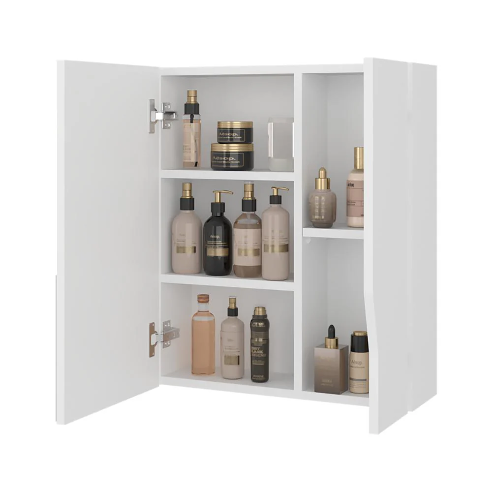 Gabinete de Baño Tuina, Blanco, Con espejo y con espacio para guardar objetos de aseo personales ZF - Image 2