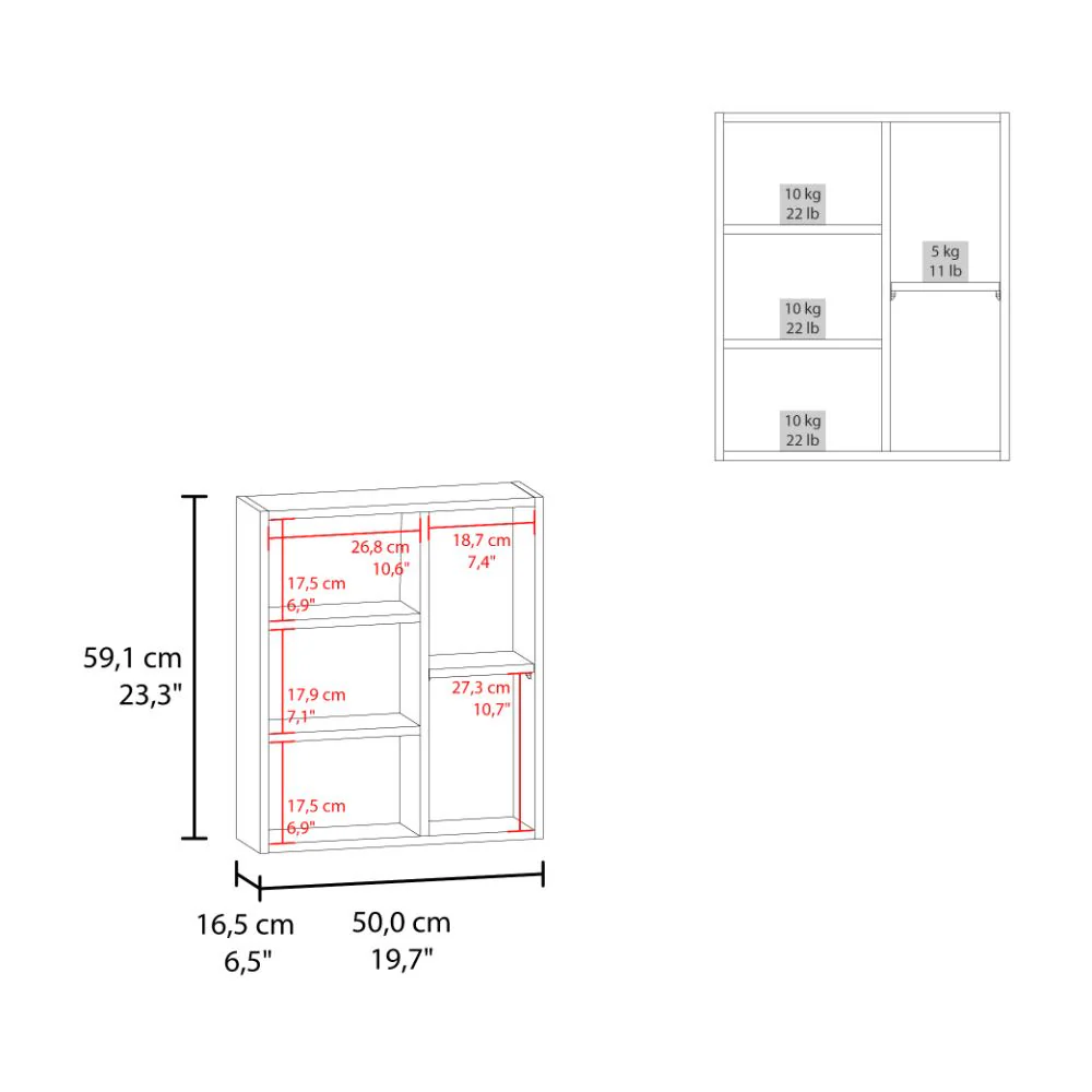Gabinete de Baño Tuina, Blanco, Con espejo y con espacio para guardar objetos de aseo personales ZF - Image 7