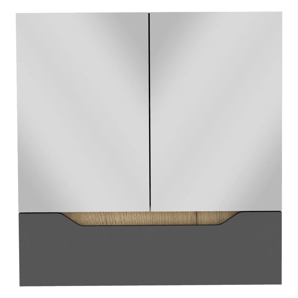 GABINETE DE BAÑO VICENT, PLATA OSCURO Y CAFÉ CLARO, CON ESPEJO - Image 6