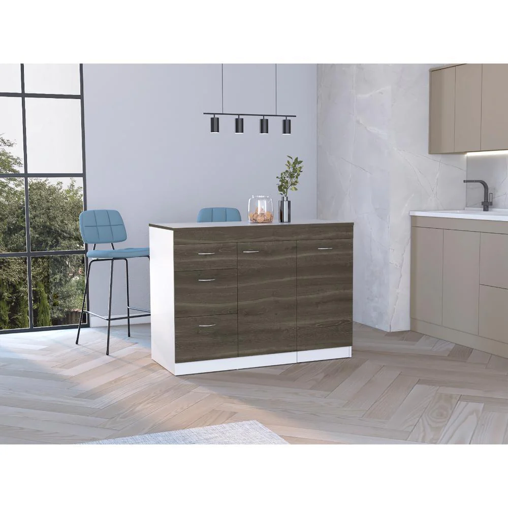 GABINETE INFERIOR DE COCINA AMATISTA, BLANCO Y MILAN, CON AMPLIA CAPACIDAD DE ALMACENAMIENTO, NO INCLUYE MESÓN - Image 3