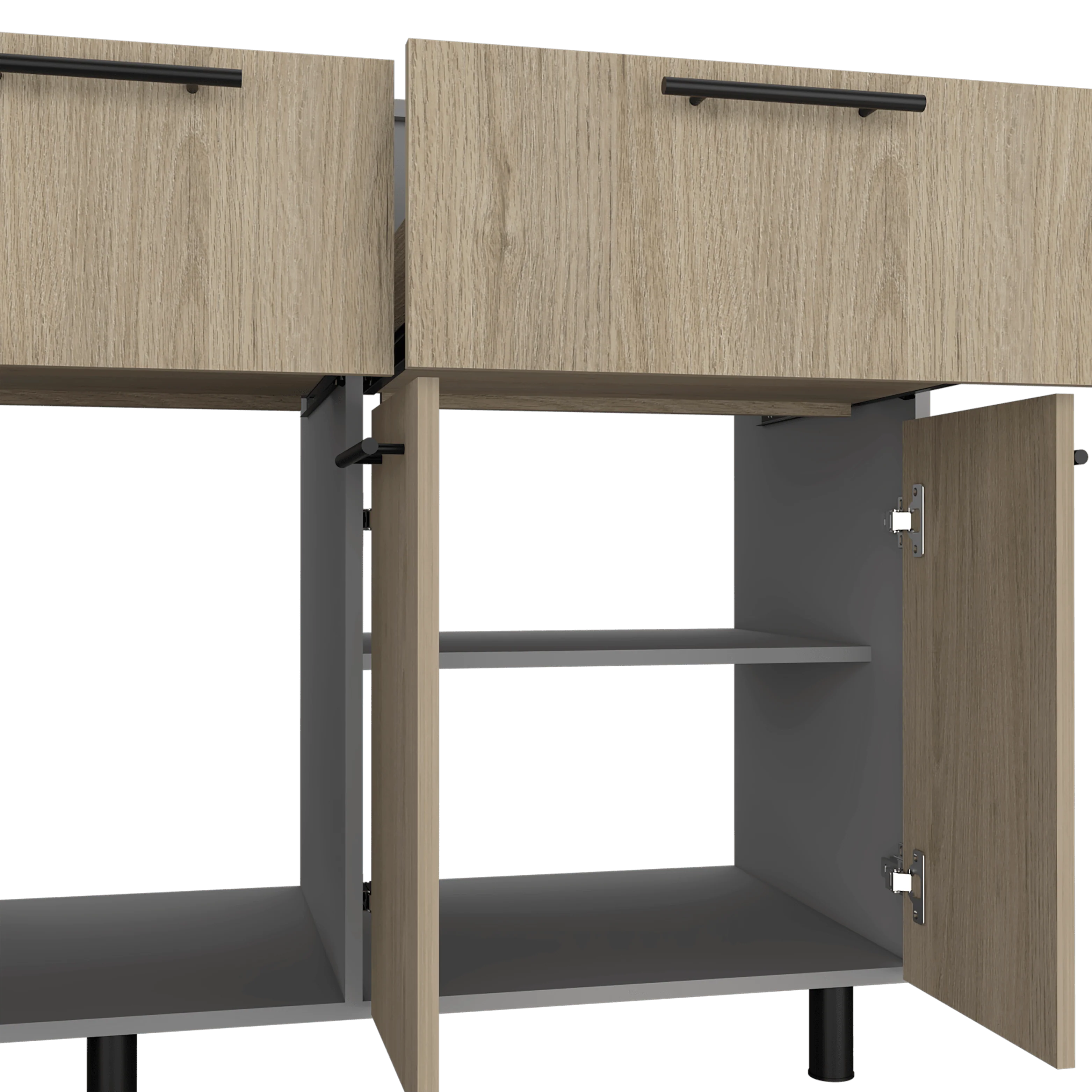GABINETE INFERIOR KAZÁN 150, BEIGE Y GRIS, CON GRAN CAPACIDAD DE ALMACENAMIENTO - Image 8