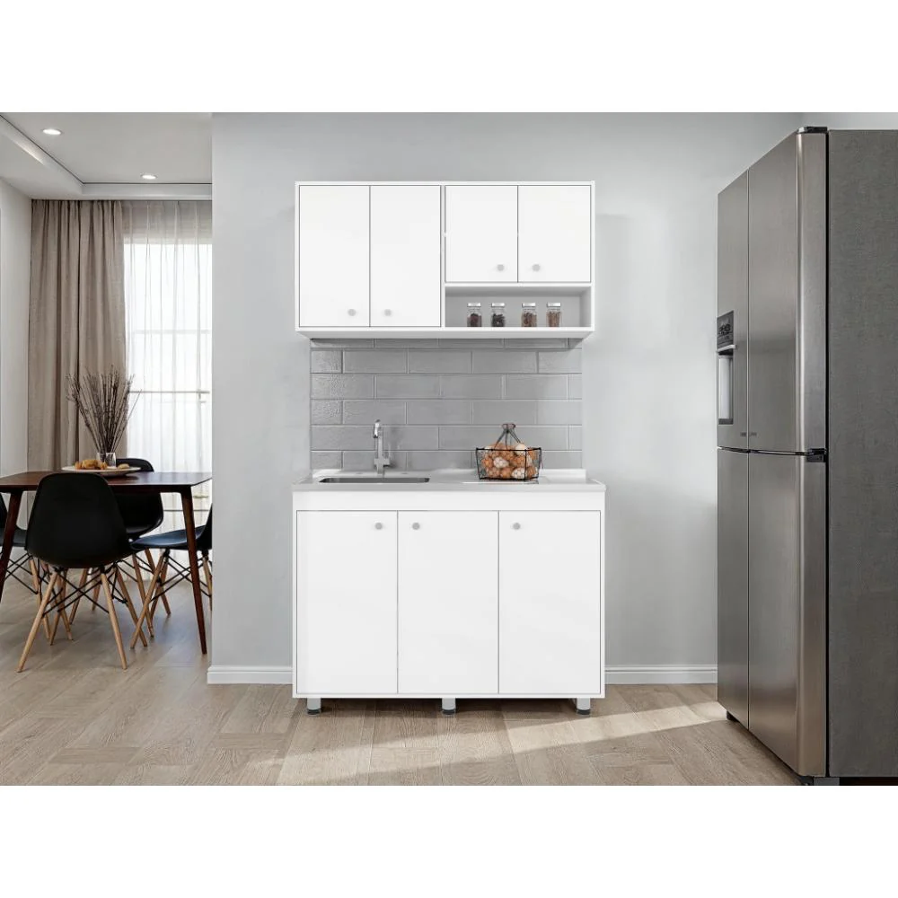 Cocina Completa Napoleon, Kronos blanco, Incluye modulo superior con dos puertas abatibles y modulo inferior con tres puertas abatibles ZF - Image 4