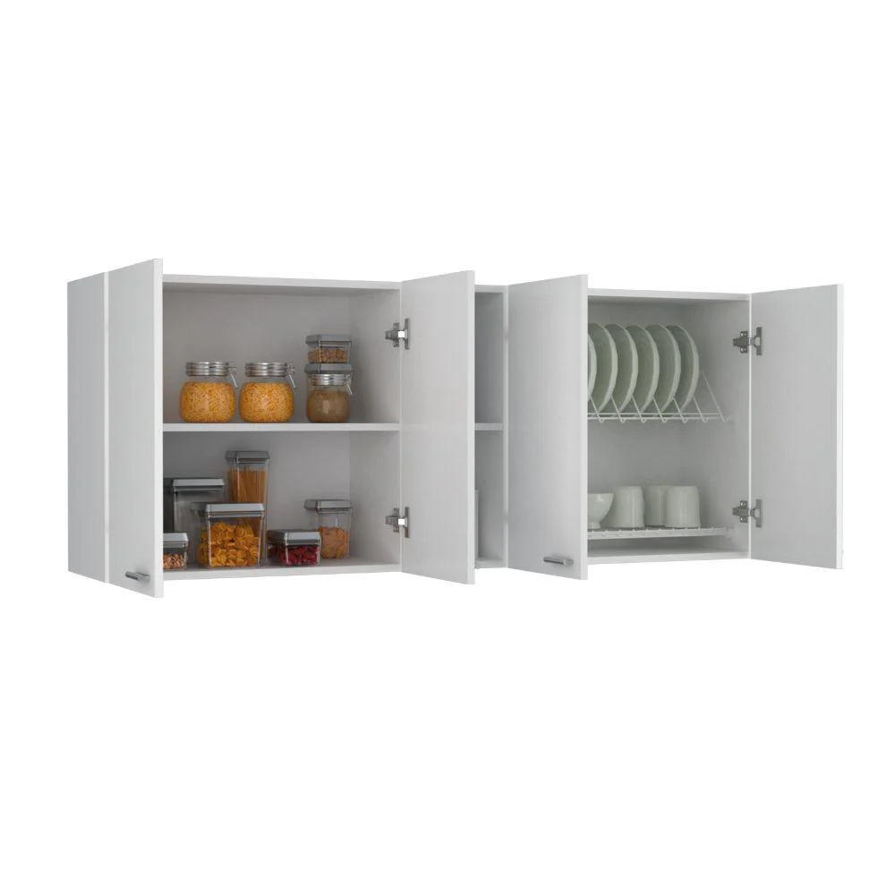 GABINETE SUPERIOR ESTRELLA, BLANCO DUQUEZA, CON CUATRO PUERTAS Y ENTREPAÑO - Image 4