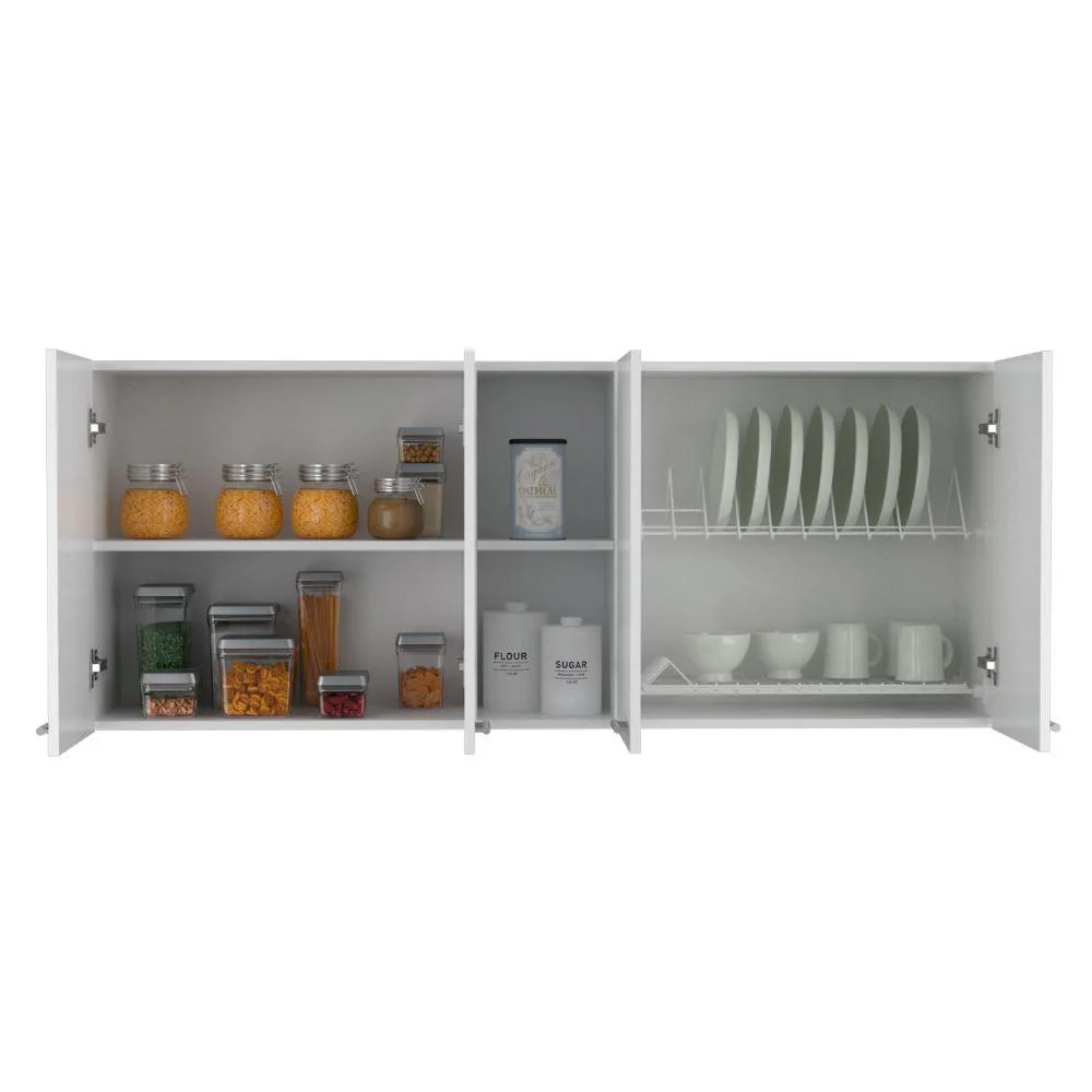 GABINETE SUPERIOR ESTRELLA, BLANCO DUQUEZA, CON CUATRO PUERTAS Y ENTREPAÑO - Image 7