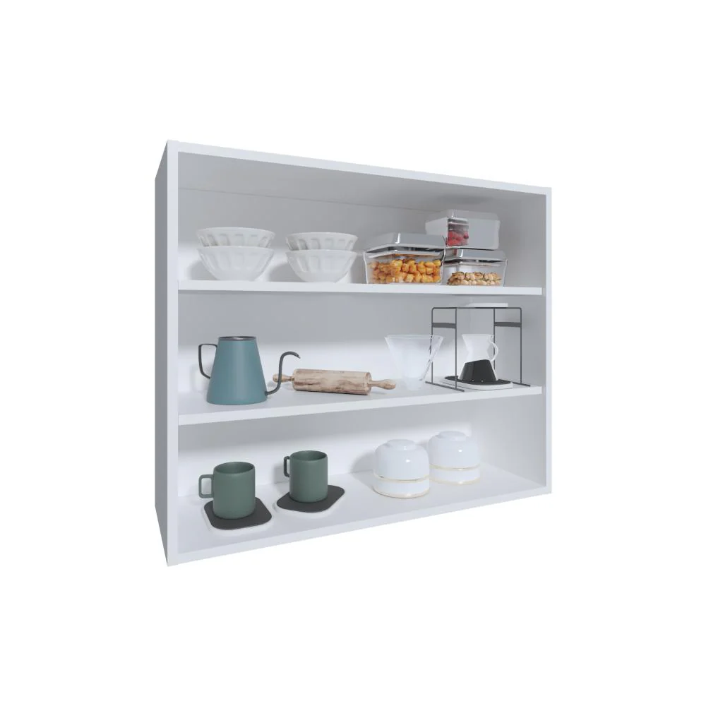 GABINETE SUPERIOR KANE, BLANCO DUQUEZA, CON TRES ENTREPAÑOS - Image 2