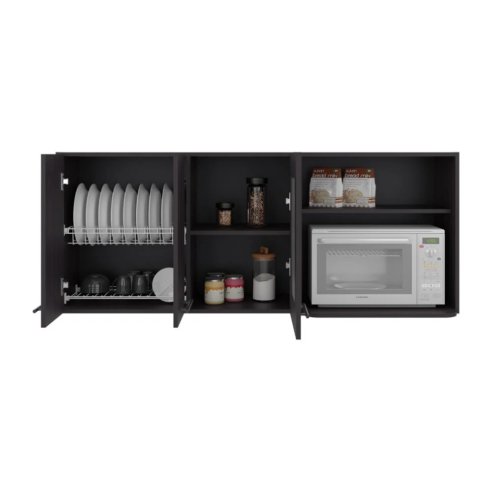 Gabinete Superior Kazán, Kronos Wengue, con Dos Puertas y Espacio Para Ubicar Microondas ZF - Image 2