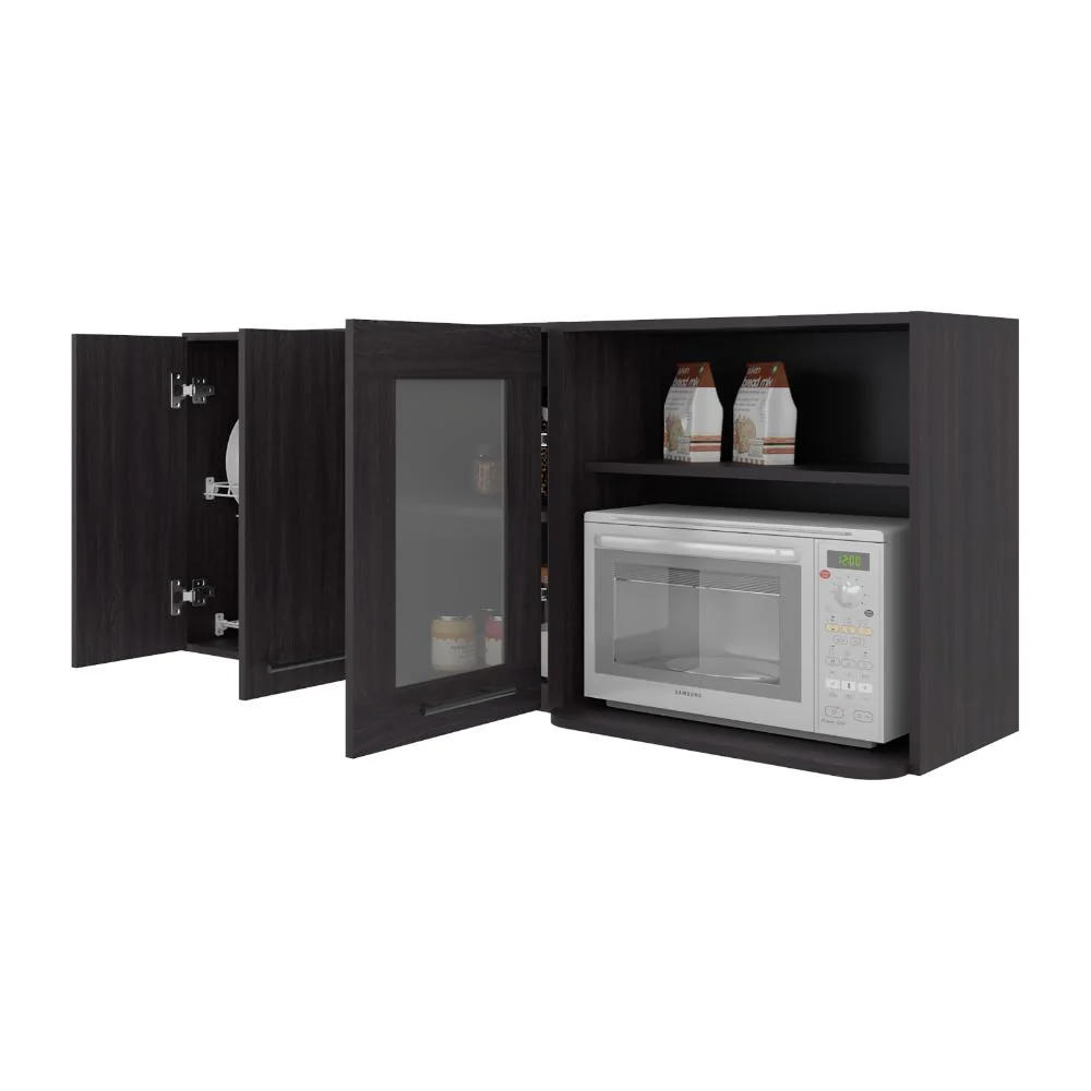 Gabinete Superior Kazán, Kronos Wengue, con Dos Puertas y Espacio Para Ubicar Microondas ZF - Image 3