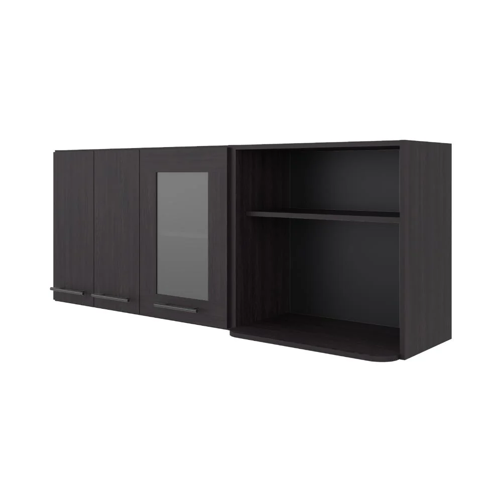 Gabinete Superior Kazán, Kronos Wengue, con Dos Puertas y Espacio Para Ubicar Microondas ZF - Image 6