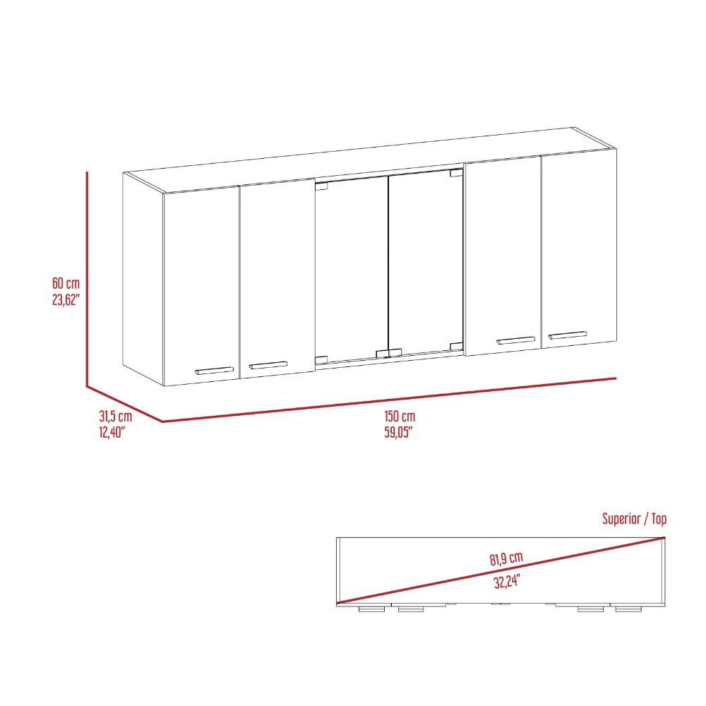 GABINETE SUPERIOR VEGA, BLANCO DUQUEZA, CON AMPLIO ESPACIOS ESPACIOS PARA GUARDAR UTENSILIOS DE COCINA - Image 9