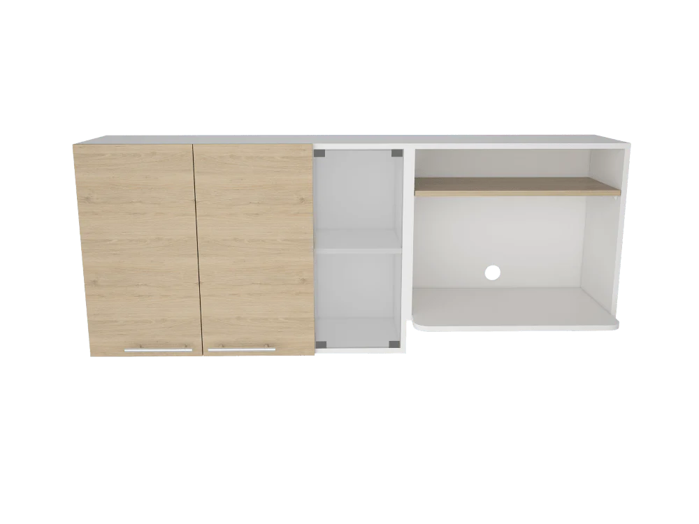 GABINETE SUPERIOR VILTEX, BEIGE Y BLANCO, INCLUYE LOCERO Y PORTAVASOS - Image 3