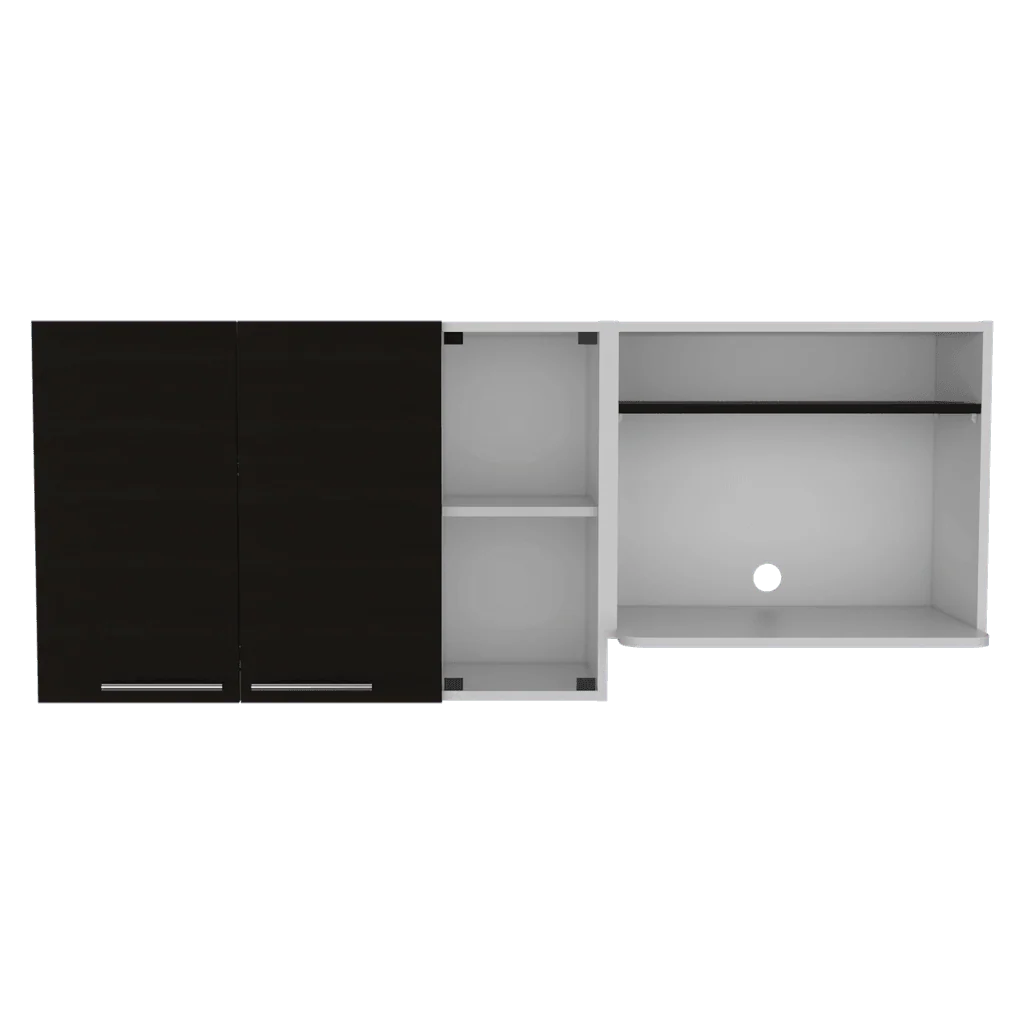 GABINETE SUPERIOR VILTEX, WENGUE Y BLANCO, INCLUYE LOCERO Y PORTAVASOS