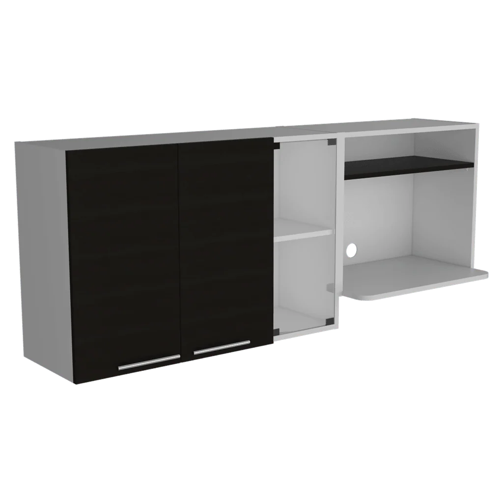 GABINETE SUPERIOR VILTEX, WENGUE Y BLANCO, INCLUYE LOCERO Y PORTAVASOS - Image 6