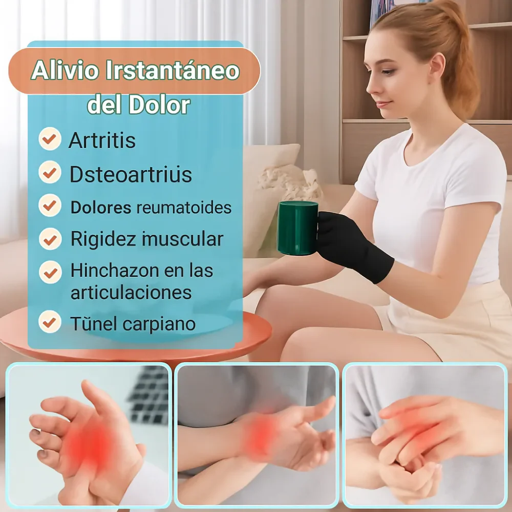 GUANTE TERAPÉUTICO FRÍO CALOR GEL COMPRESIÓN DOLOR MANO - Image 3