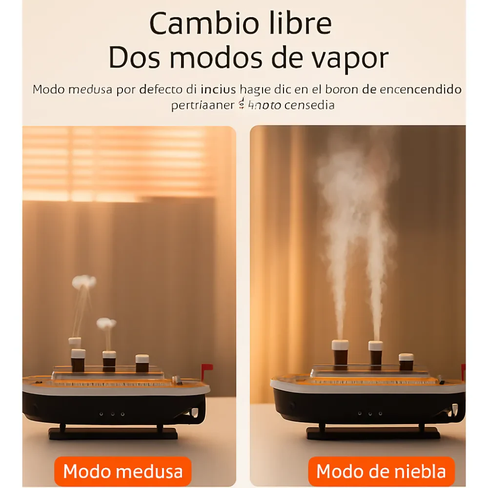 HUMIDIFICADOR DIFUSOR AROMAS ELÉCTRICO LED NIEBLA TITANIC - Image 3