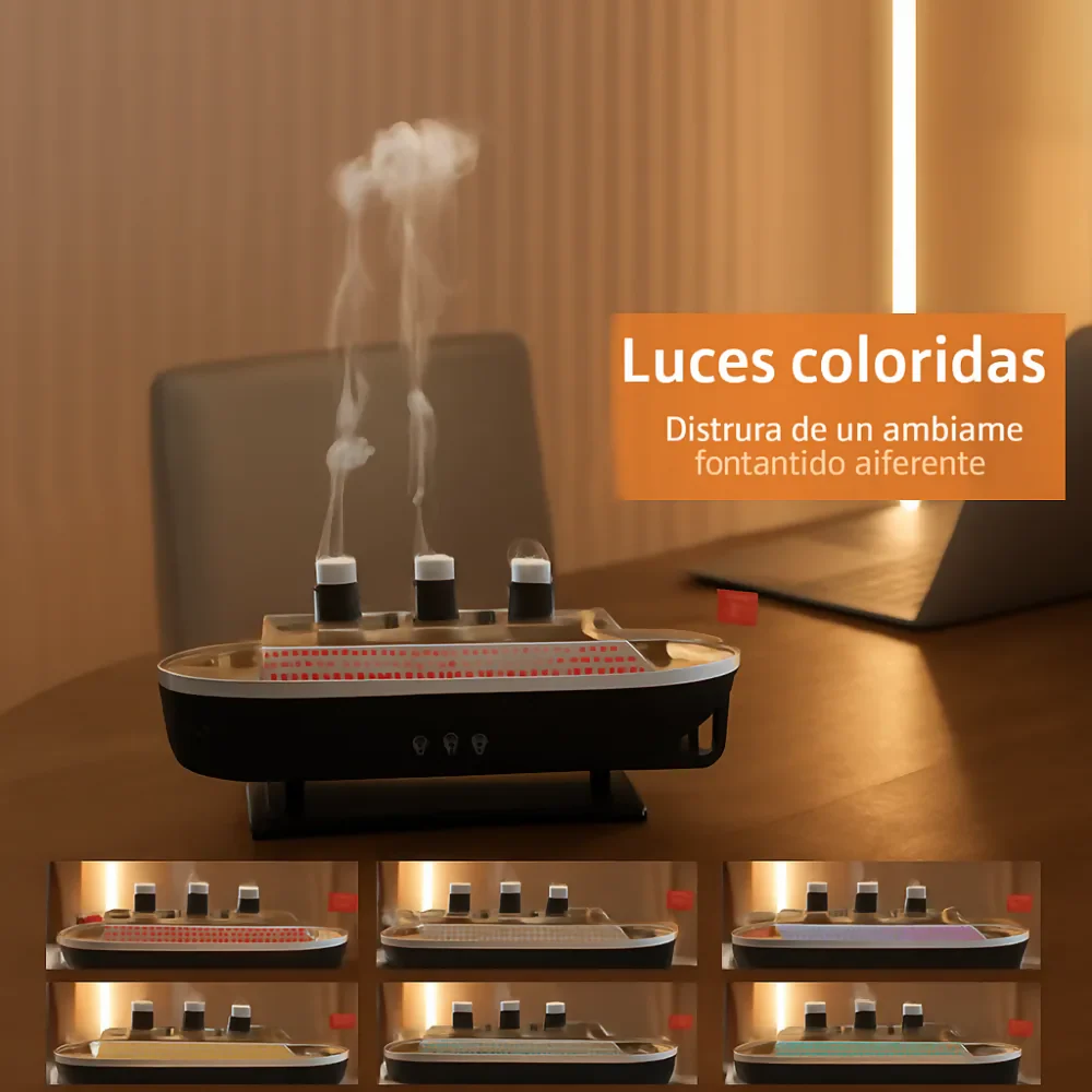 HUMIDIFICADOR DIFUSOR AROMAS ELÉCTRICO LED NIEBLA TITANIC - Image 4