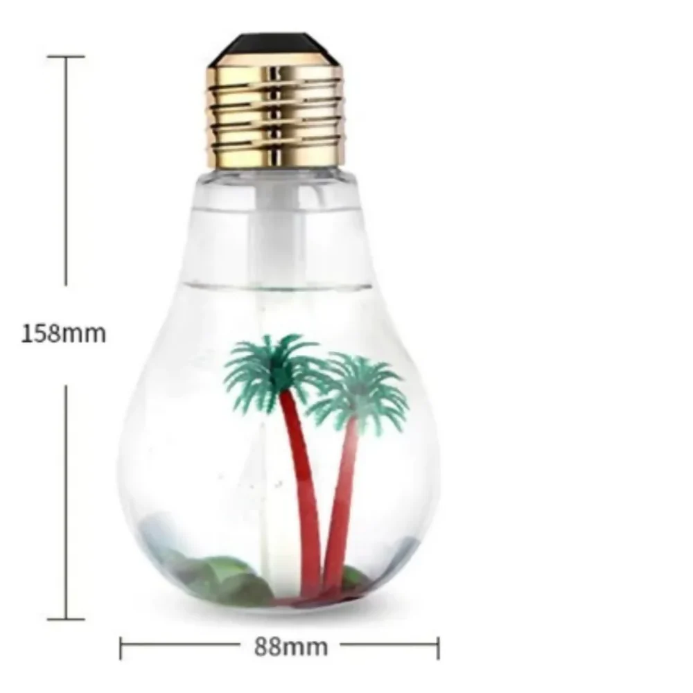 HUMIDIFICADOR DISEÑO BOMBILLO LED ULTRASÓNICO 400ML + ESENCIA BLANCO - Image 3