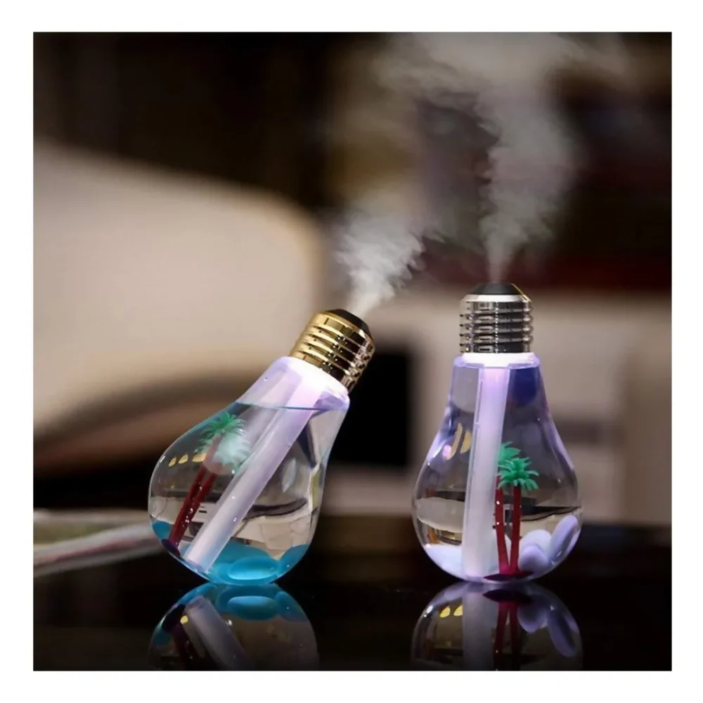 HUMIDIFICADOR DISEÑO BOMBILLO LED ULTRASÓNICO 400ML + ESENCIA BLANCO - Image 4