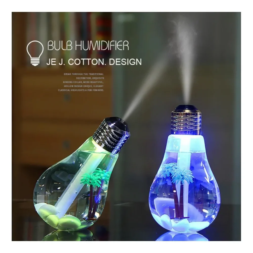 HUMIDIFICADOR DISEÑO BOMBILLO LED ULTRASÓNICO 400ML + ESENCIA BLANCO - Image 6
