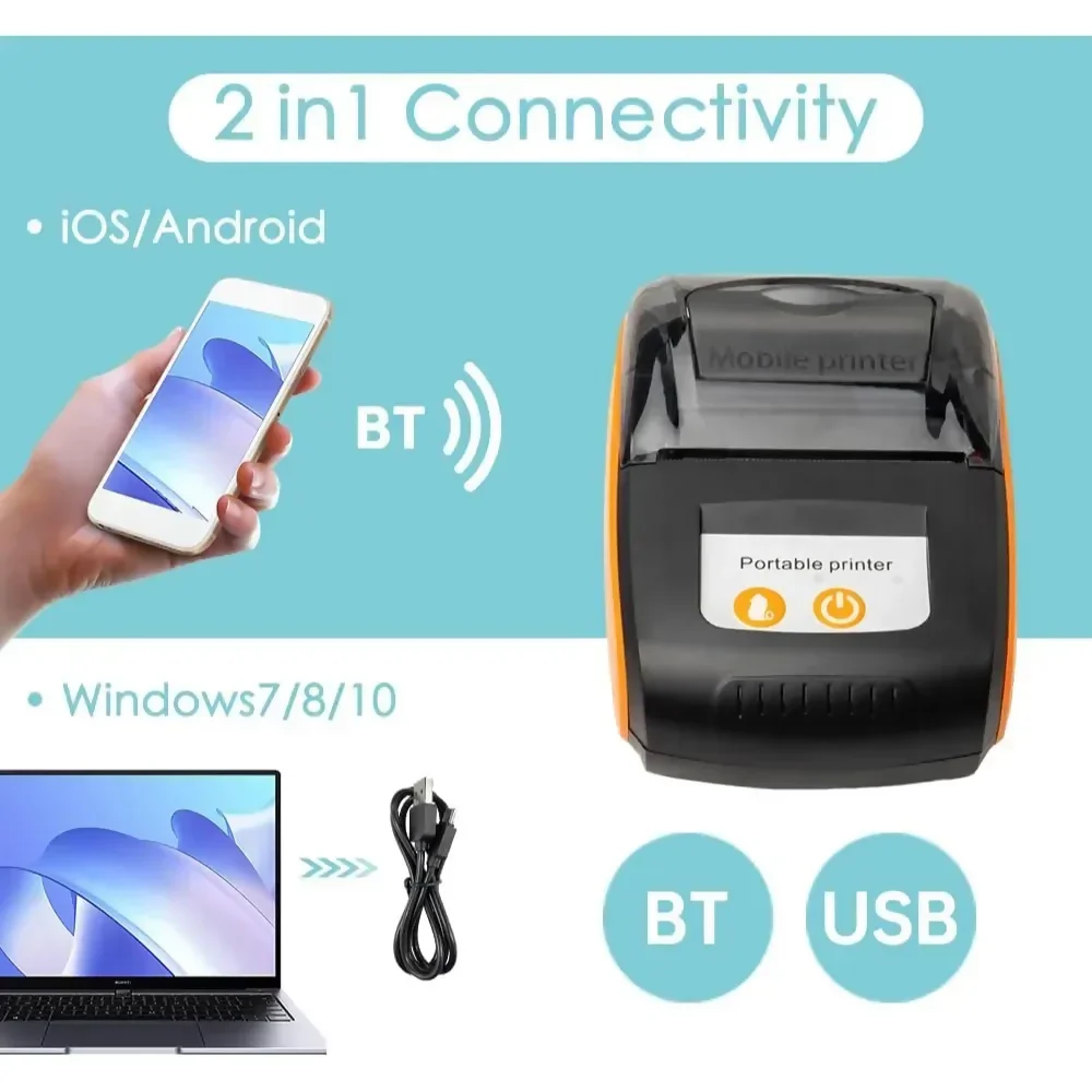 IMPRESORA TÉRMICA PORTÁTIL RECARGABLE BLUETOOTH CON ROLLO - Image 4