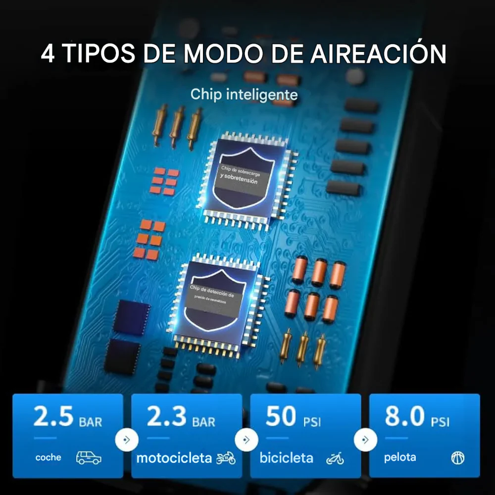 INICIADOR INFLADOR COMPRESOR NEUMÁTICOS LLANTAS MOTO CARRO - Image 3