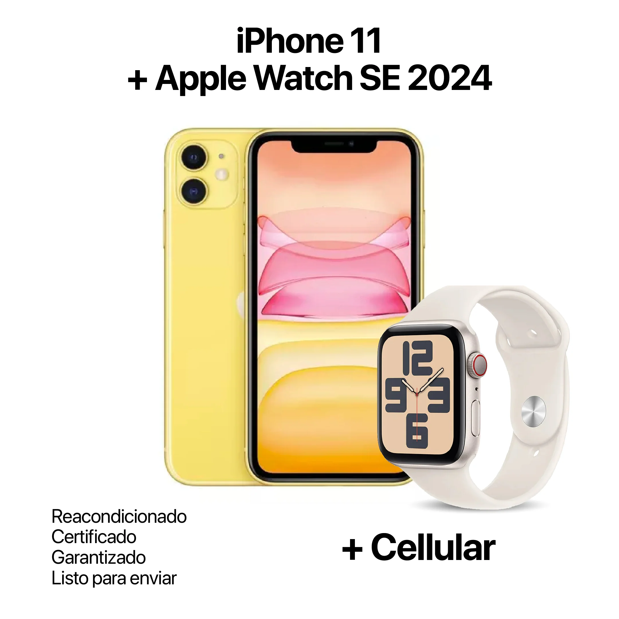 IPHONE 11 64GB REACONDICIONADO +APPLE WATCH SE 2024 40MM + CELLULAR - Image 6