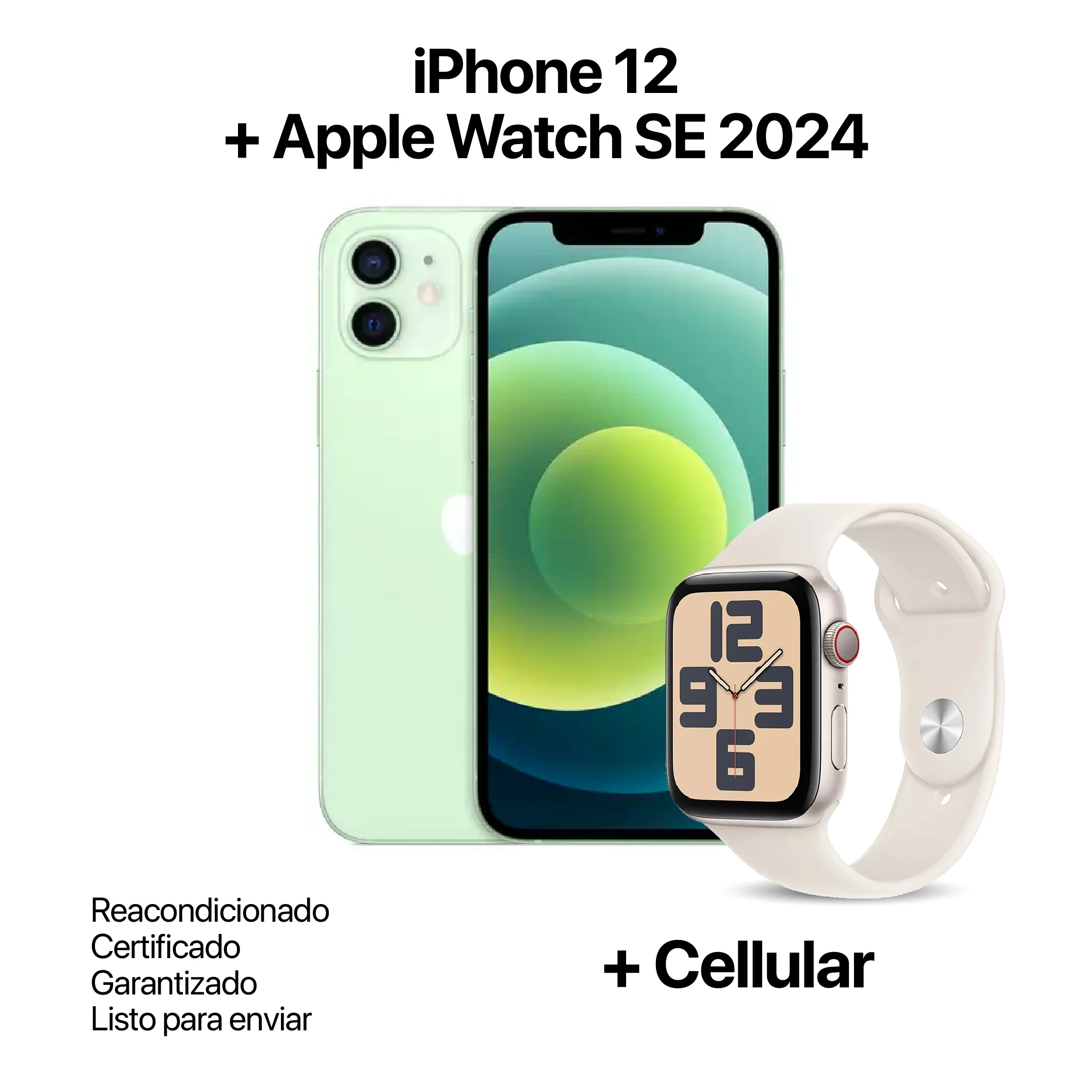IPHONE 12 64GB REACONDICIONADO + APPLE WATCH SE 2024 40MM + CELLULAR - Image 4