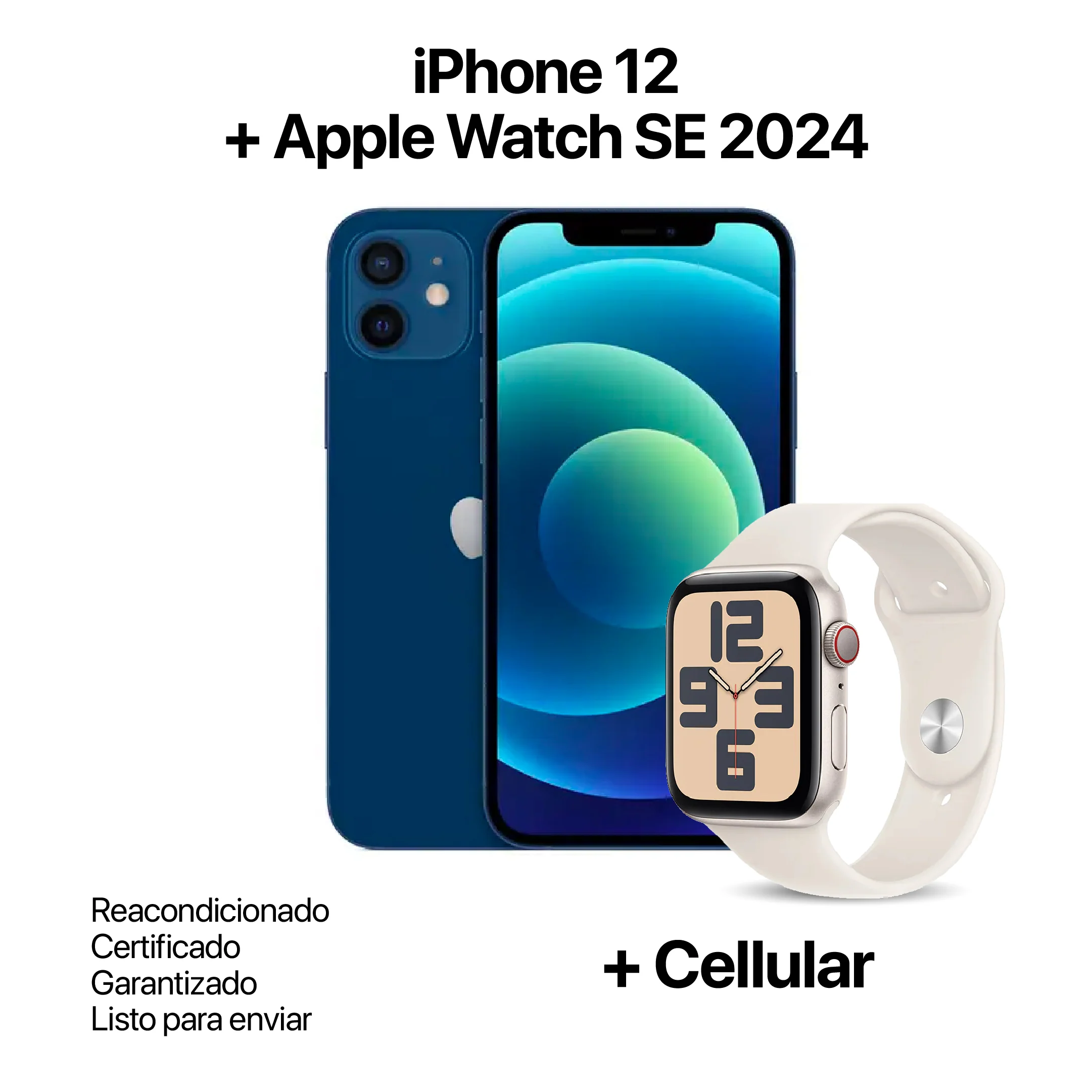 IPHONE 12 64GB REACONDICIONADO + APPLE WATCH SE 2024 40MM + CELLULAR - Image 6
