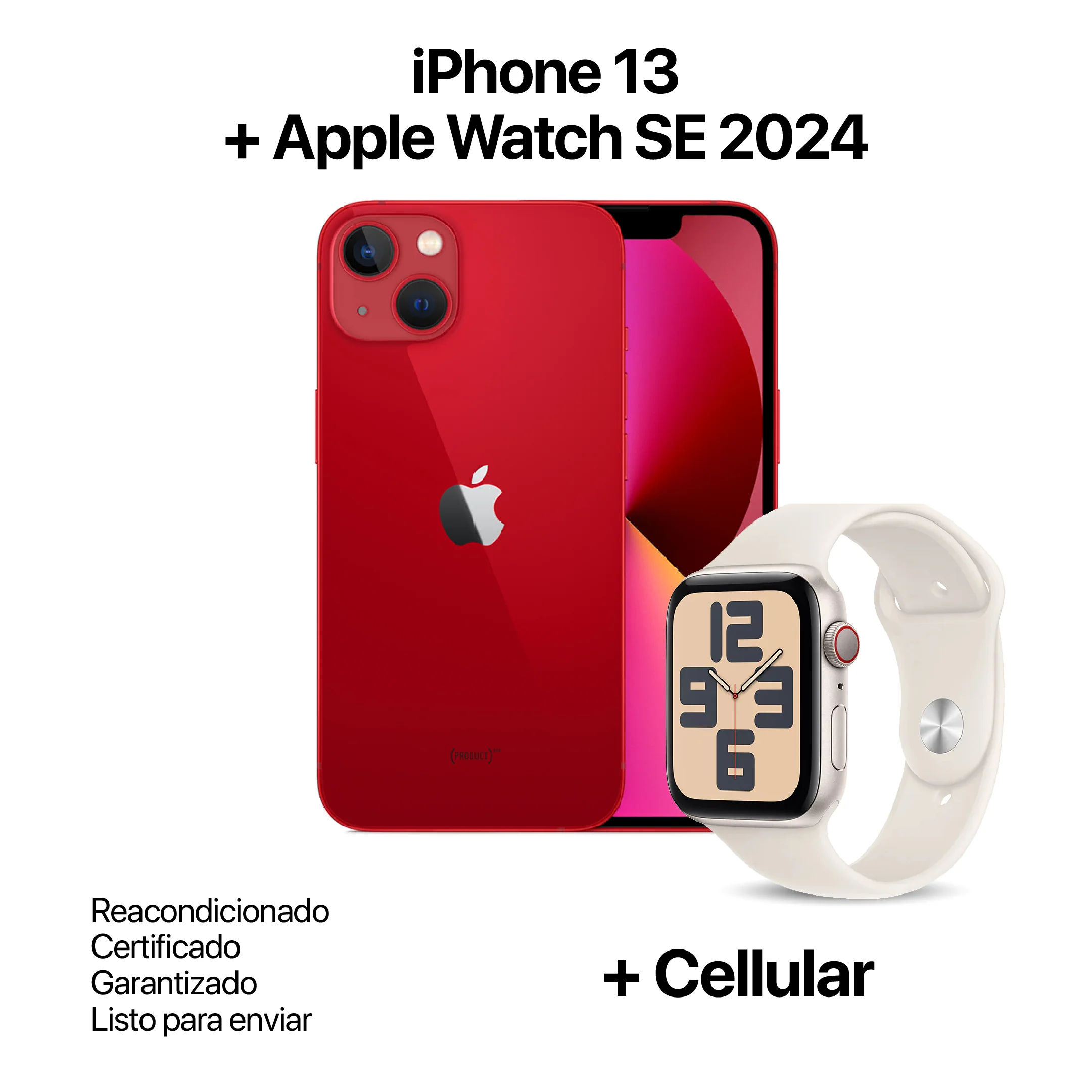 IPHONE 13 128GB REACONDICIONADO + APPLE WATCH SE 2024 40MM + CELLULAR - Image 3