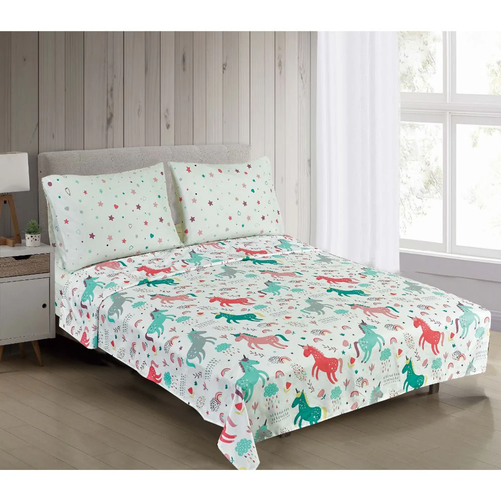 JGO DE CAMA UNICORNIO JC-UNICORN SENCILLO