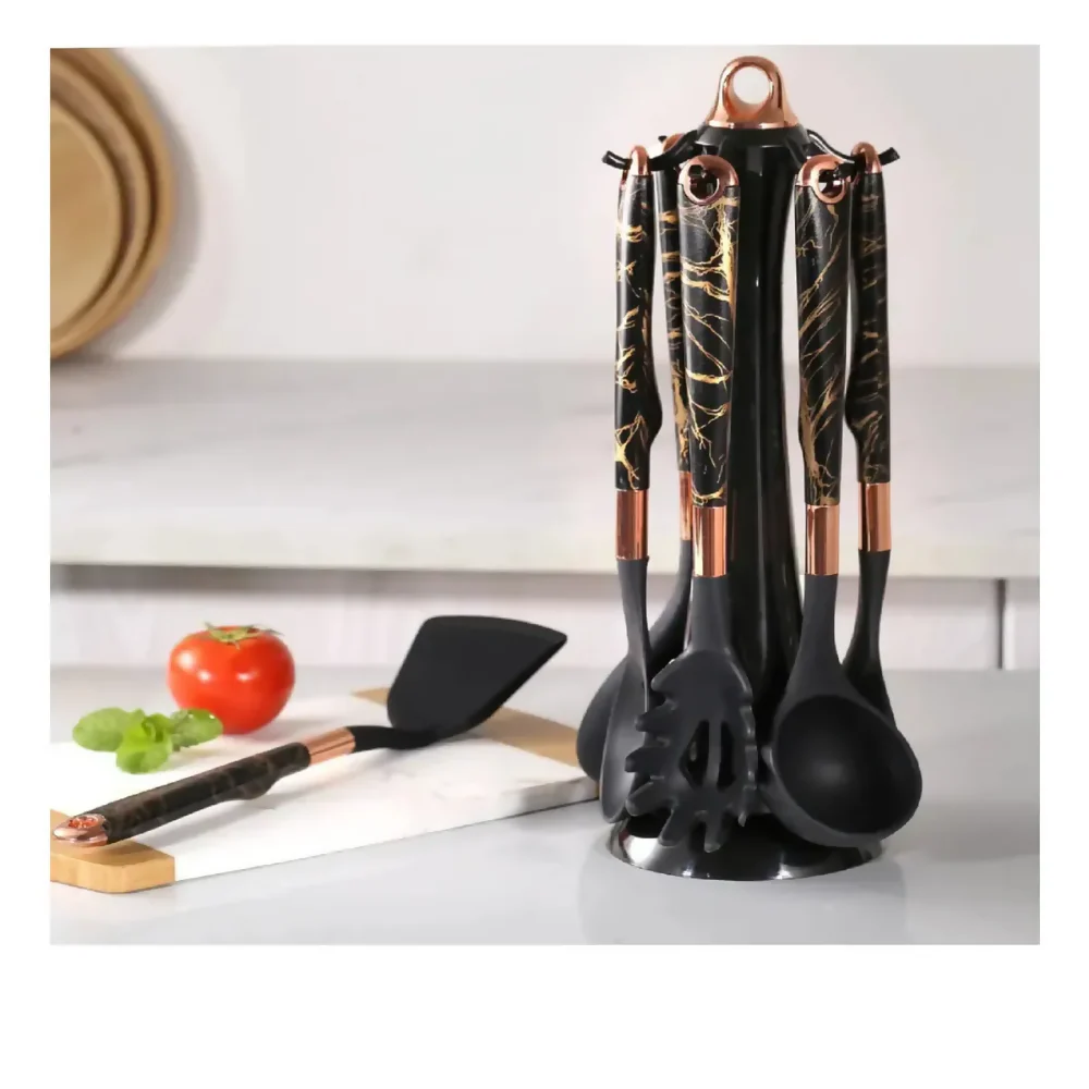JUEGO DE UTENSILIOS DE COCINA 7 PIEZAS MODELO PCS7 NEGRO - Image 4