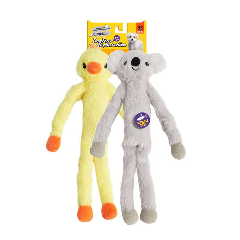 JUGUETE PARA PERRO PATO Y KOALA 2 UDS.