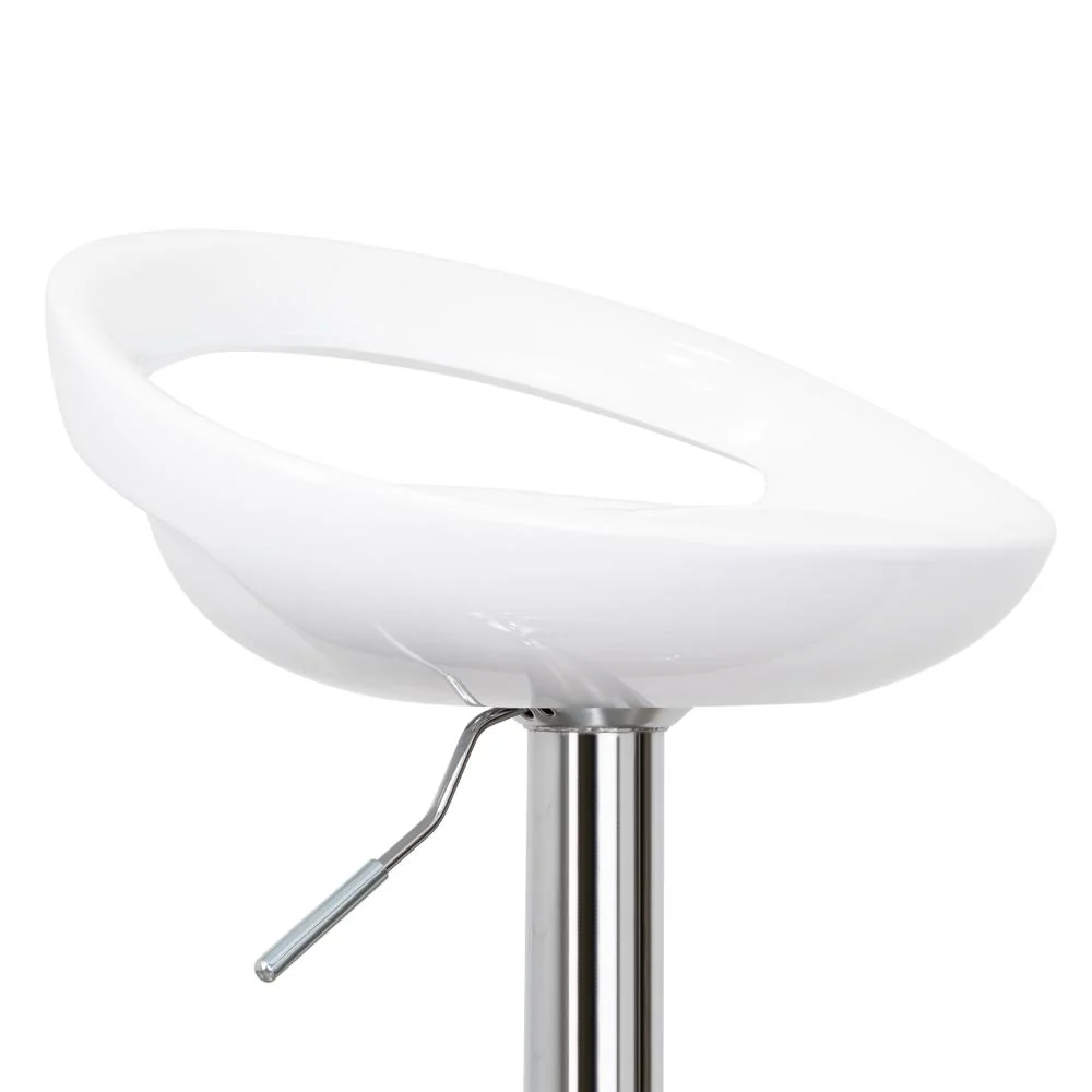 KIT DE CUATRO SILLAS BAR TURÓN, BLANCO,  BASE METAL CROMADO - Image 7