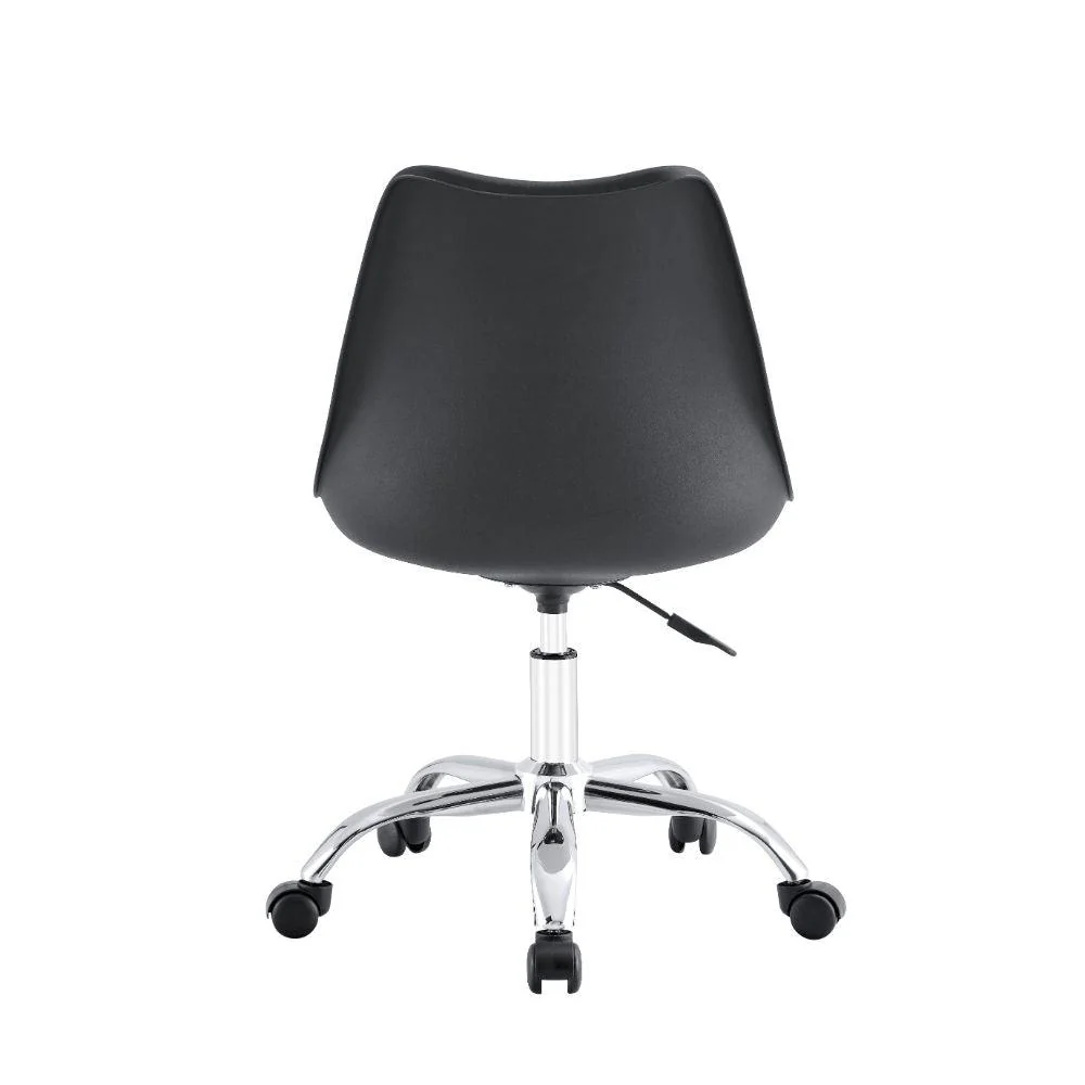 KIT DE CUATRO SILLAS DE ESCRITORIO JETIX, NEGRO, GIRATORIA Y ACOLCHADA CON BASE METÁLICA - Image 3