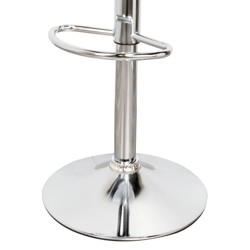 KIT DE DOS SILLAS BAR TURÓN, BLANCO,  BASE METAL CROMADO - Image 8