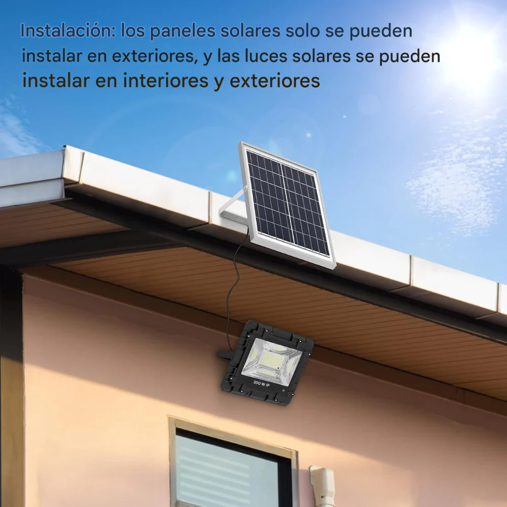 LÁMPARA REFLECTOR PANEL SOLAR JORTAN 600W IP66 RECARGABLE - Image 3
