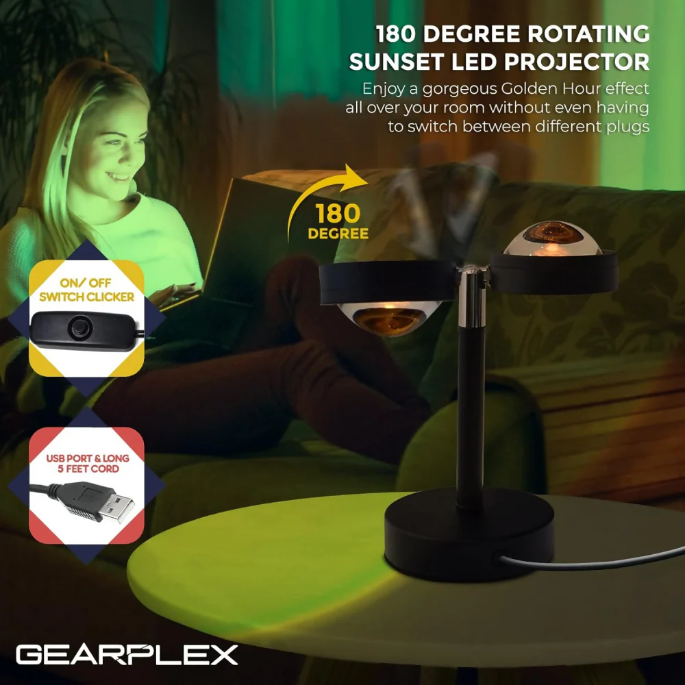LÁMPARA SUNSET RGB EFECTO ATARDECER DECORACIÓN VIDEOS TIKTOK - Image 3