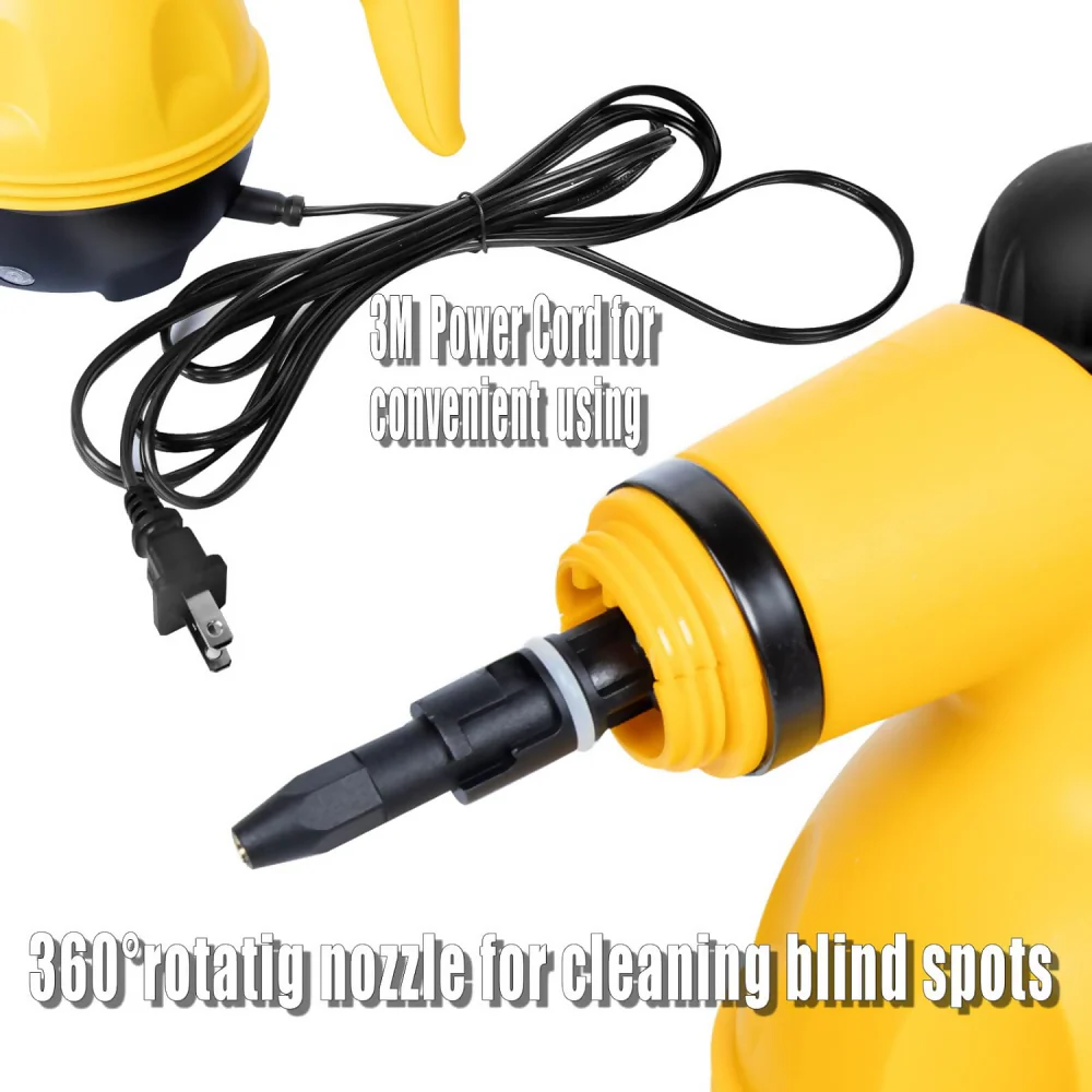 LIMPIADOR VAPOR PRÁCTICO MULTIFUNCIONAL HOGAR LIMPIEZA PISOS AMARILLO 110V - Image 9