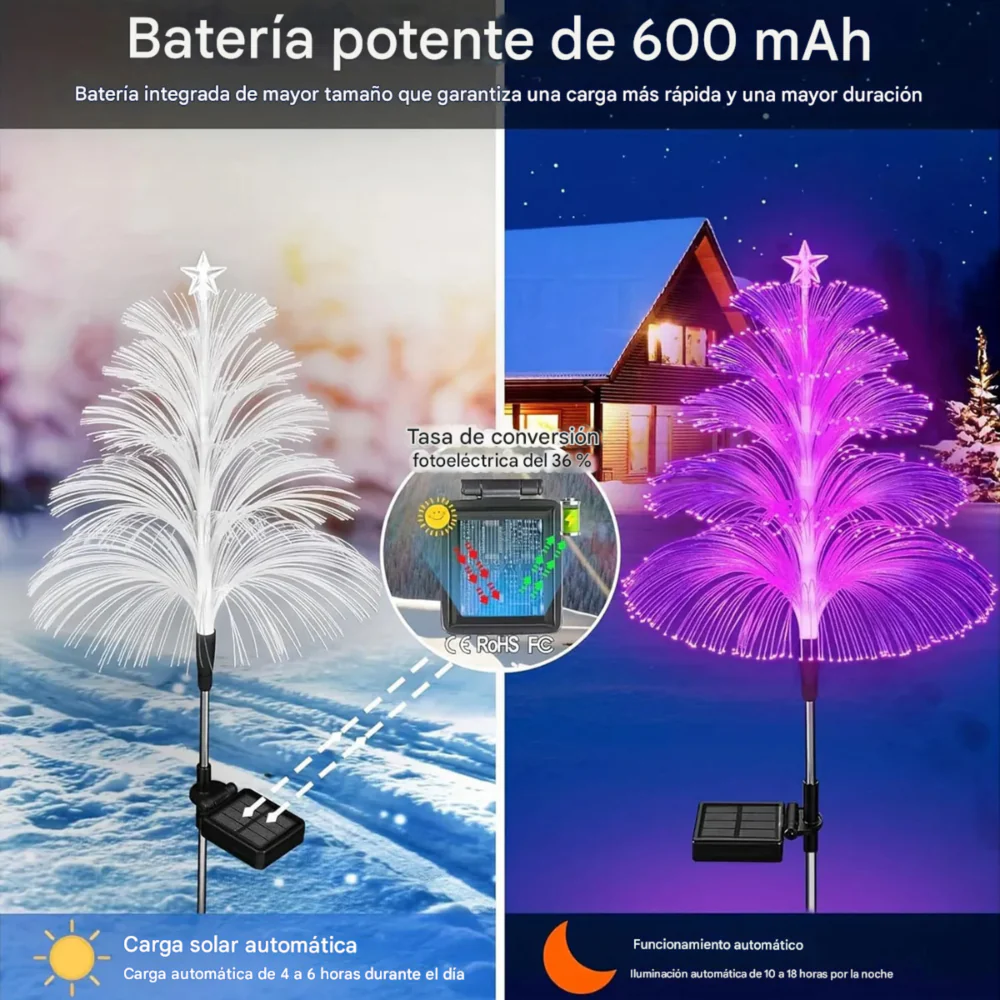 LUCES-SOLARES-NAVIDEĂAS-FUEGOS-ARTIFICIALES-ARBOL-NAVIDAD - Image 7