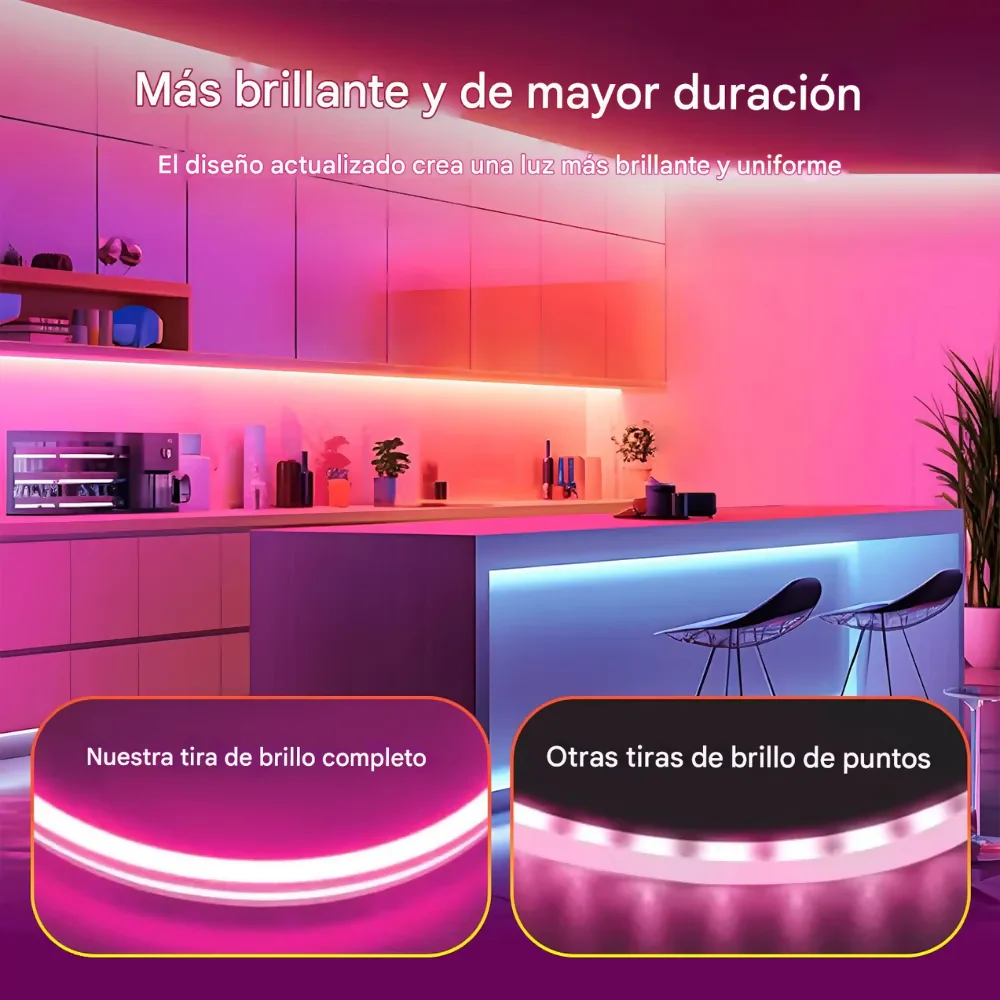 LUZ LUCES NAVIDAD NEÓN LED RGB RÍTMICA 10M WIFI CONTROL APP 110V - Image 8