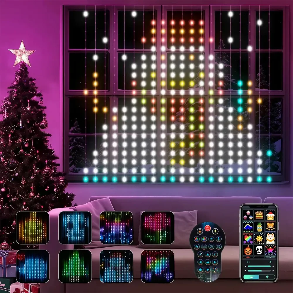 LUZ NAVIDAD CORTINA LED INTELIGENTE ALEXA CONTROL REMOTO 1 - Image 7