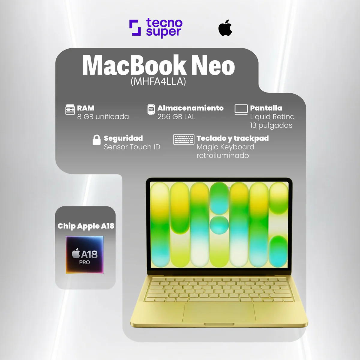 MACBOOK AIR NEO 13" A18 PRO 8 GB 256 GB SSD - Image 4
