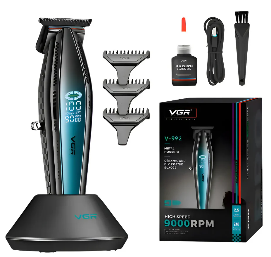 MÁQUINA PATILLERA VGR V-992 INALÁMBRICA PROFESIONAL 9000RPM NEGRO 110V