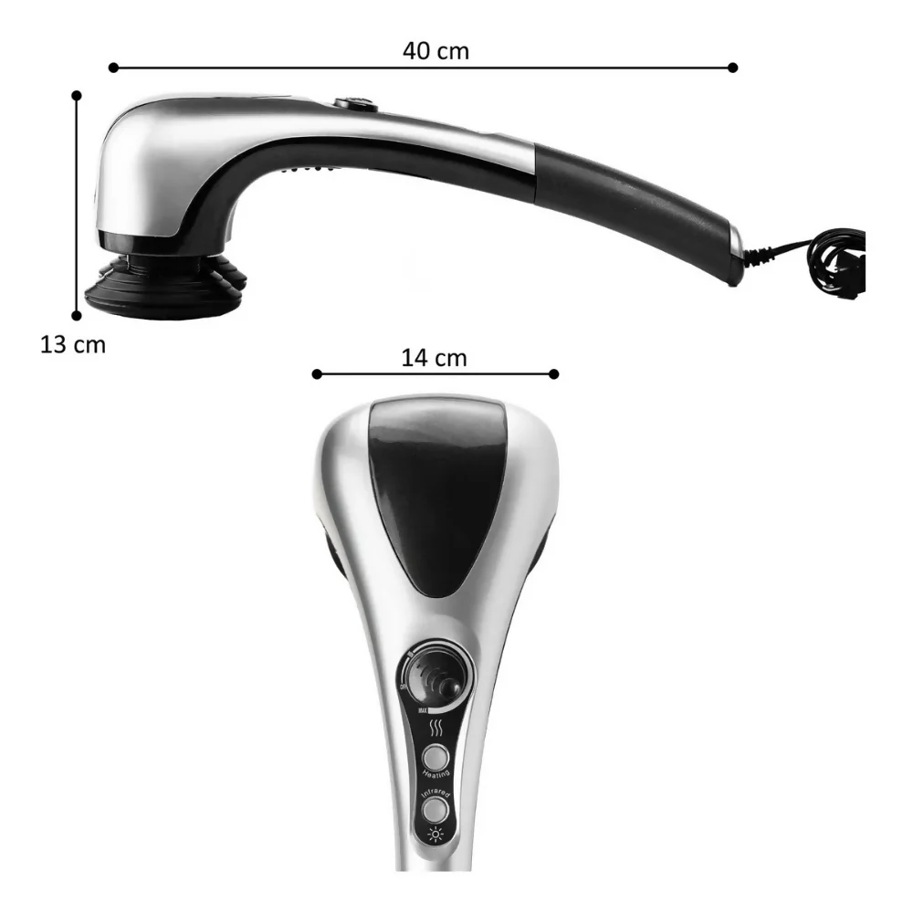 MASAJEADOR CORPORAL TÉRMICO DE DOBLE CABEZA CON INFRARROJO, ALIVIA DOLORES MUSCULARES Y TENSIÓN, IDEAL PARA ESPALDA, PIERNAS Y CUELLO, USO EN CASA. - Image 5
