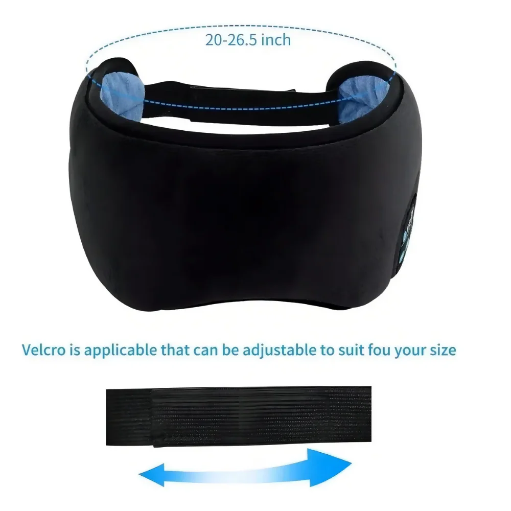 MÁSCARA PARA DORMIR MIDY CON AURICULARES BLUETOOTH INALÁMBRICOS GRIS OSCURO - Image 7