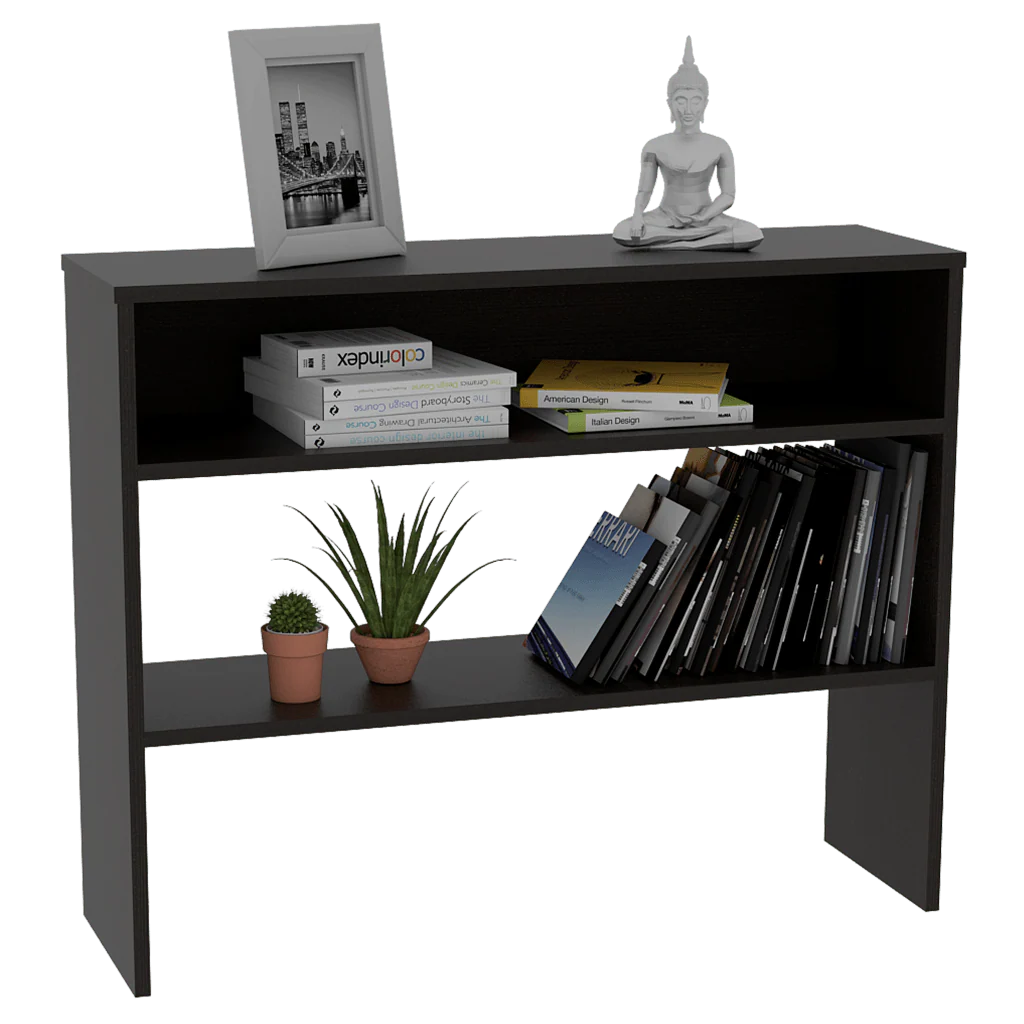MESA AUXILIAR ASCHER, WENGUE, CON DOS ENTREPAÑOS