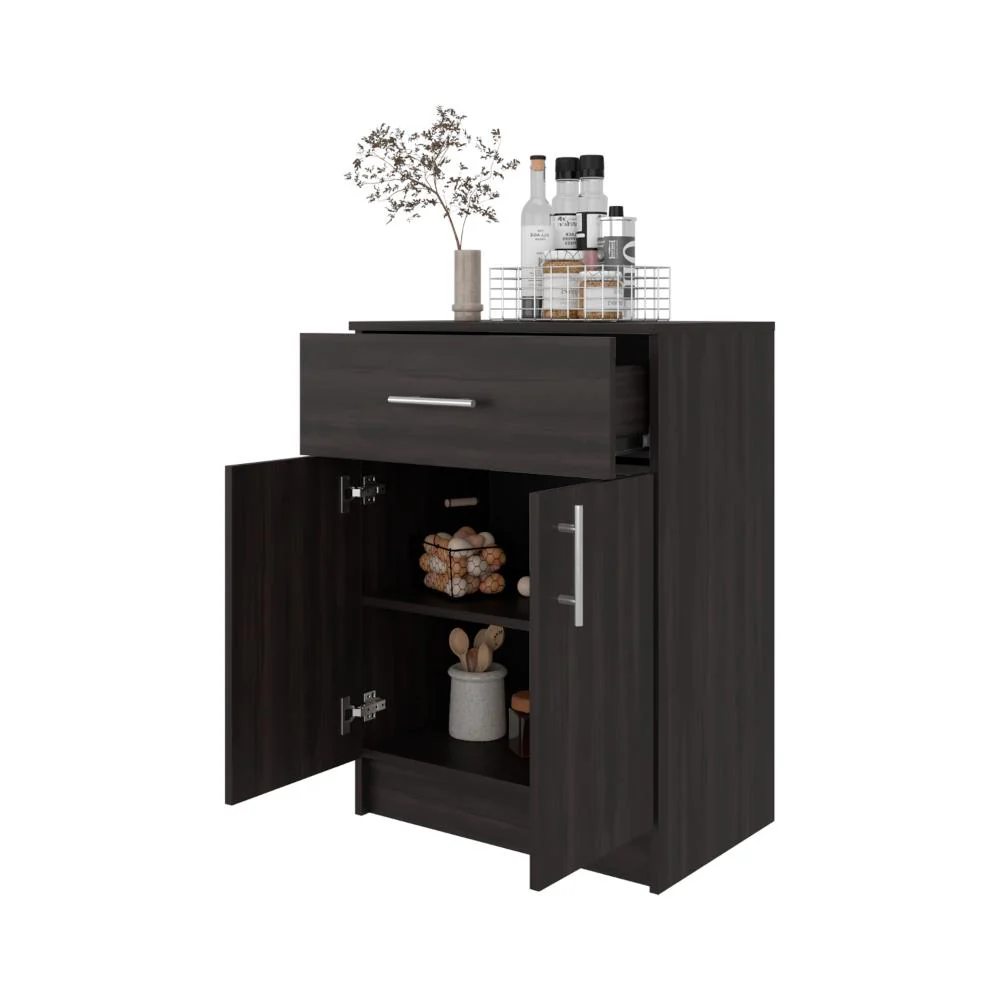 Mesa Auxiliar de Cocina Mayorca, Kronos Nogal, con espacio para guardar insumos ZF - Image 2