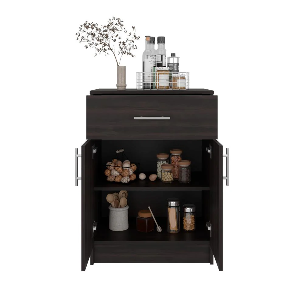Mesa Auxiliar de Cocina Mayorca, Kronos Nogal, con espacio para guardar insumos ZF - Image 4