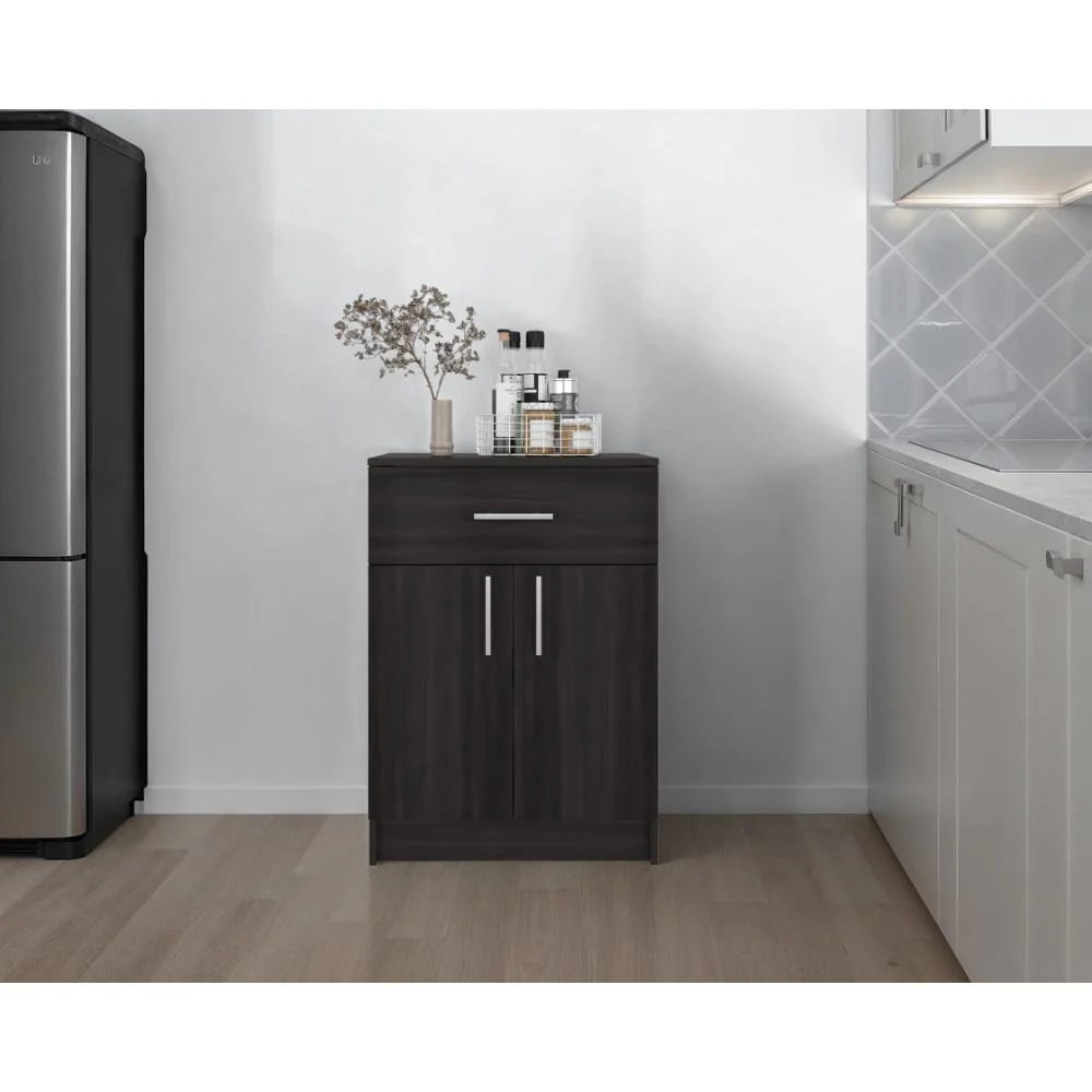 Mesa Auxiliar de Cocina Mayorca, Kronos Nogal, con espacio para guardar insumos ZF - Image 5